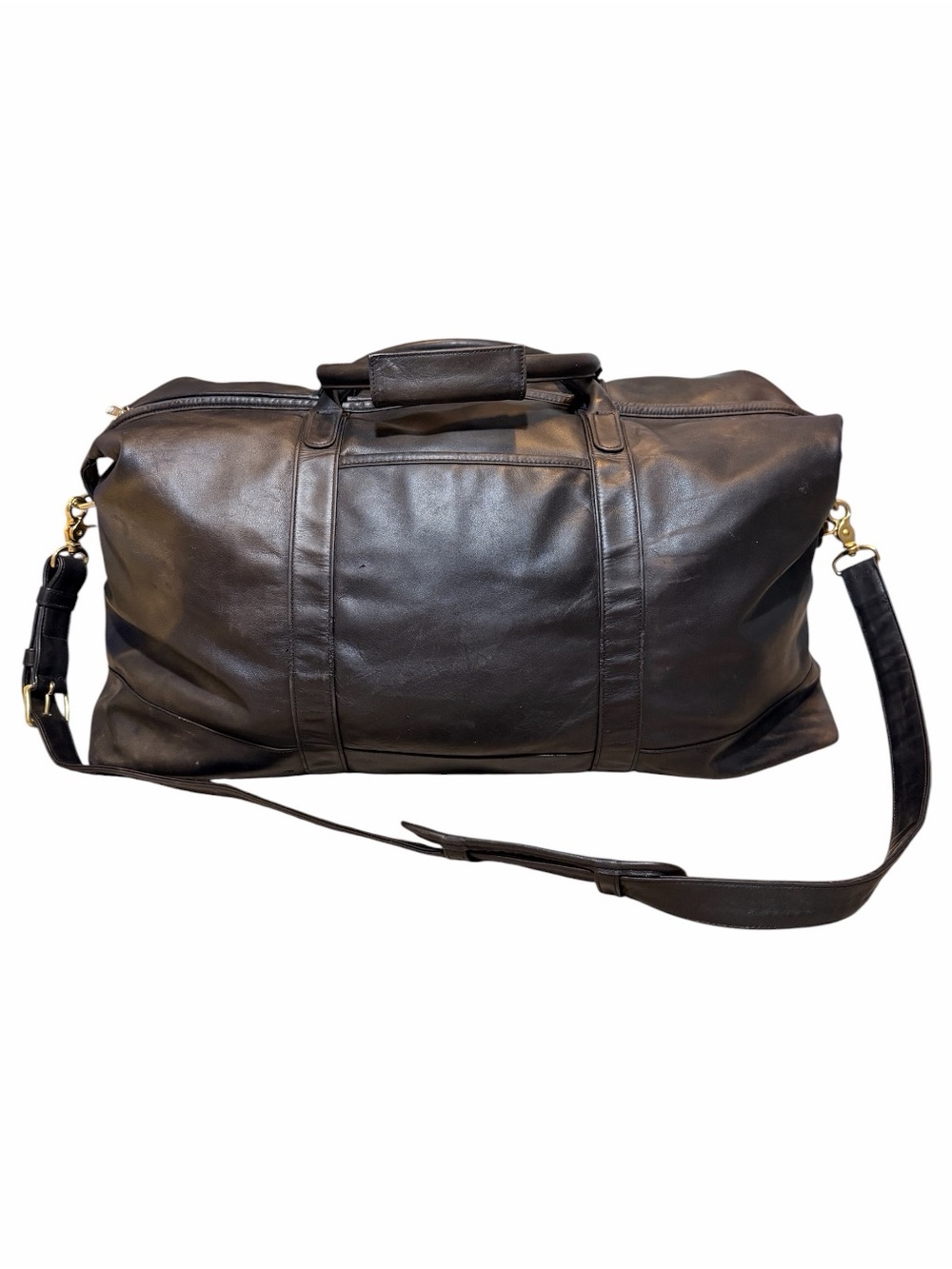 Vintage 1993 Coach Cabin Weekender Bag with Shoulder Strap in Dark Mahogany